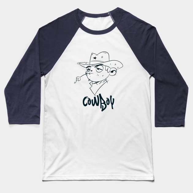 funny cowboy cartoon Baseball T-Shirt by sanxtee
